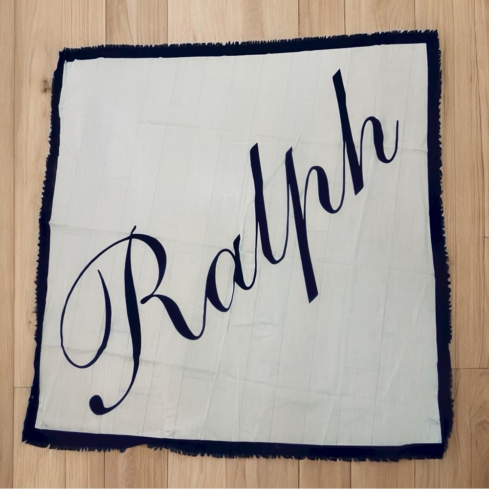 Ralph Lauren Purple Label, large Black and White Scarf